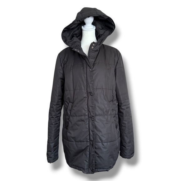 LACOSTE Men’s Black Quilted Puffer Jacket Coat w/Hood, Size 44/Large - Picture 4 of 13